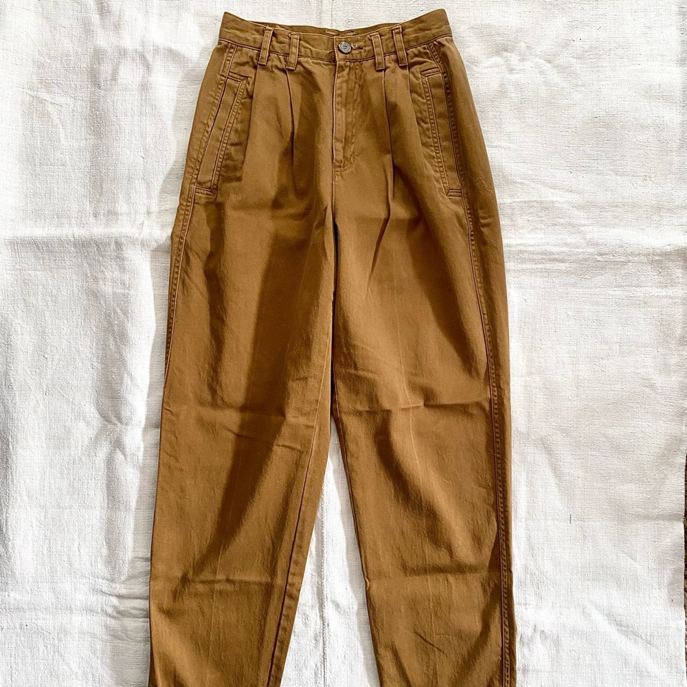 VTG Pure Cotton High Waist Pleated Trousers